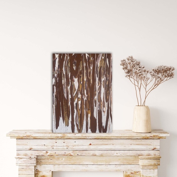 Into the wild, medium, abstract tree nature, accent home, original art painting - Picture 1 of 5